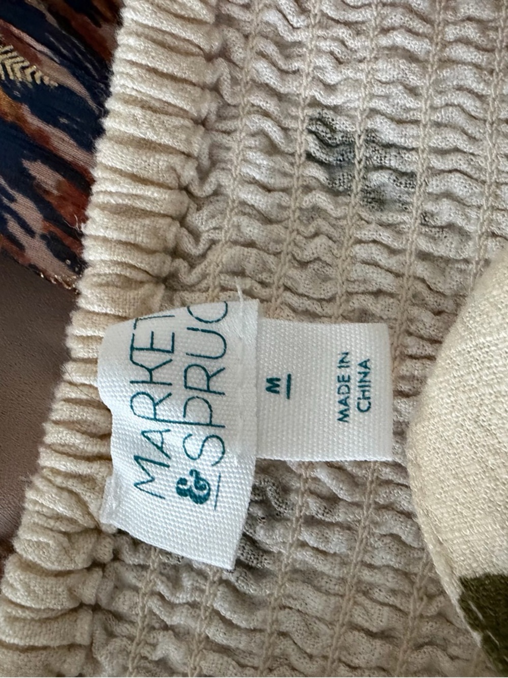 Market & Spruce Cream Midi Dress with Olive Floral Print - Picture 4 of 5